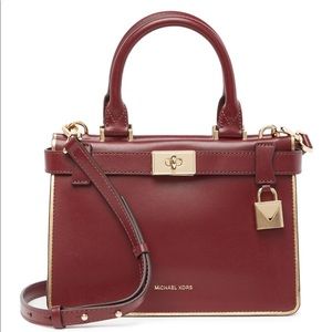 Michael Kors mini crossbody satchel - oxblood